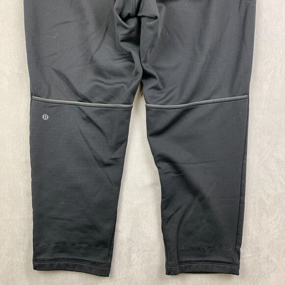 Lululemon Mens Sweatpants Large Black Fleece Lined Jogger Tapered Reflective - Picture 11 of 15